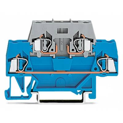 WAGO 280-531 Dupla szintes átmenő kapocs 5 mm Rugó Kék, Szürke 50 db