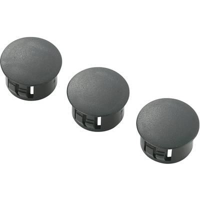 TRU COMPONENTS TC-HPR-22203 Lyuklezáró dugó Rögzítési furat: 22.2 mm Lemezvastagság (max.): 1.6 mm Poliamid Fekete 100 d