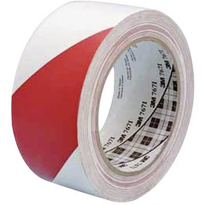 PVC jelölő ragasztószalag (H x Sz) 33 m x 50 mm, piros, fehér PVC 767i 3M, tartalom: 1 tekercs