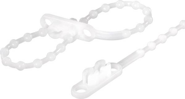 Kábelkötöző 145 mm natúr kettős fejjel Tru Components 1592904 TC-KTV145203 100 db