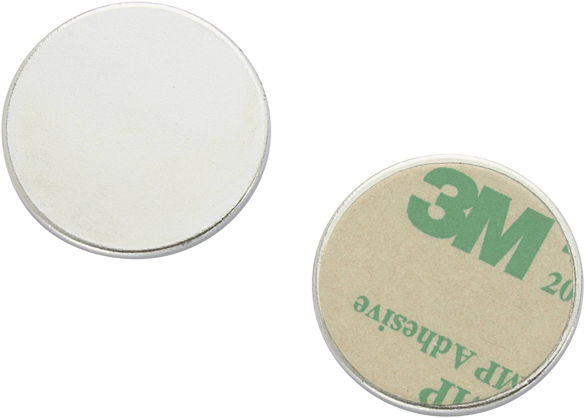 Mágneslap Ezüst (Ø) 25 mm Tartalom: 1 db TRU COMPONENTS N35-2502