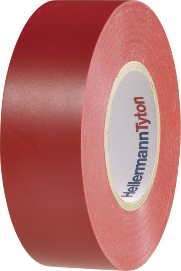 Szigetelőszalag 20 m x 19 mm, piros PVC HellermannTyton HelaTape Flex 1000+