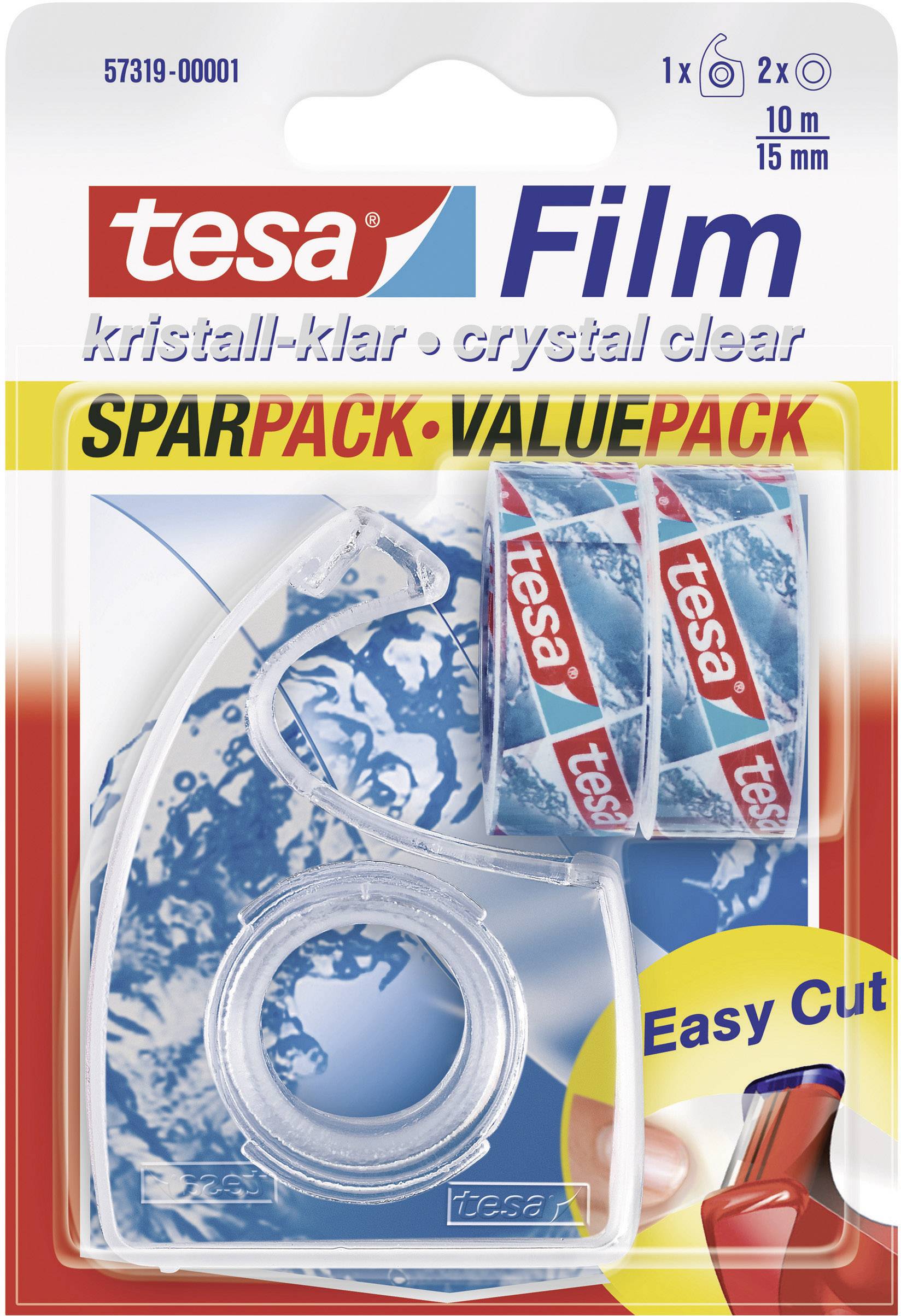 Kristálytiszta ragasztószalag Tesafilm® Crystal-Clear 10 m x 15 mm TESA 57319