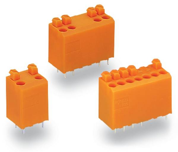 WAGO 735-123/001-000 Rugóerős kapocstömb  Pólusszám 2 Narancs 440 db