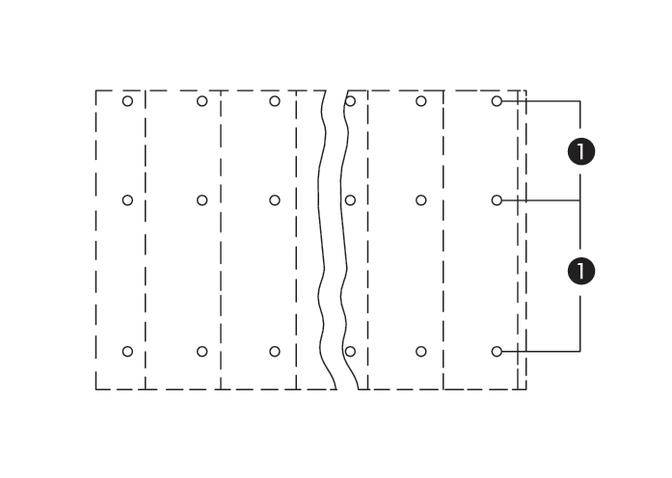 WAGO 737-512 Három szintes kapocs 2.50 mm² Pólusszám 36 Szürke 8 db-3