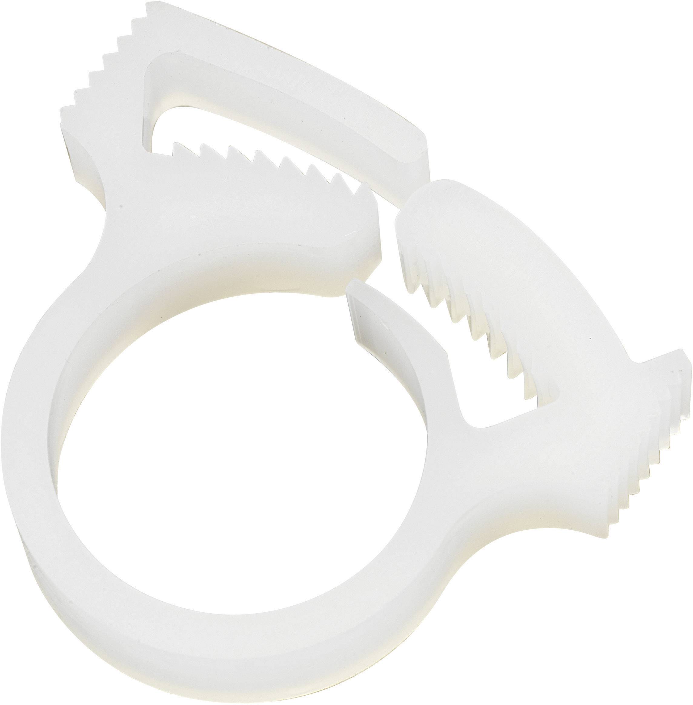 Bride de montage Plage de Ø du faisceau: 12 mm (max) TRU COMPONENTS TC-28530C697203 1593103 naturel 1 pc(s)