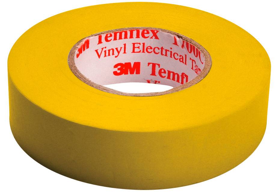 PVC elektromos szigetelőszalag, 10 m x 15 mm, sárga, 3M Temflex 1500-1