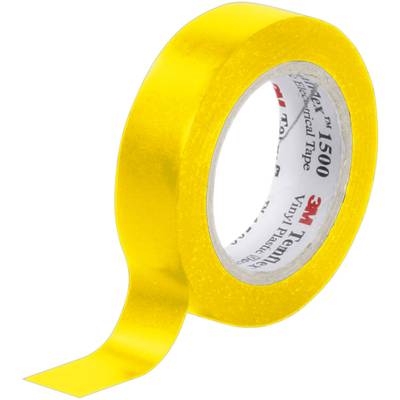 PVC elektromos szigetelőszalag, 10 m x 15 mm, sárga, 3M Temflex 1500