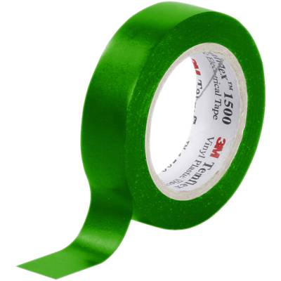 PVC elektromos szigetelőszalag, 10 m x 15 mm, zöld, 3M Temflex 1500