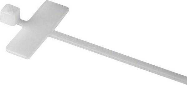 Vezeték jelölő kábelkötegelő, feliratozó felület: 25 x 8 mm natúr HellermannTyton IT18R-N66-NA-C0 111-81821