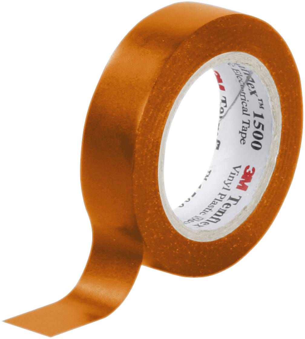 PVC elektromos szigetelőszalag, 10 m x 15 mm, narancs, 3M Temflex 1500-0