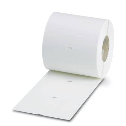 Egy fehér papírtekercs sima felülettel, részben lefejtve.