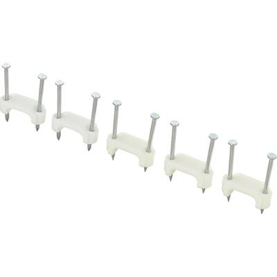 Szöges kábelrögzítő bilincs, fehér, TRU COMPONENTS 1593093 TC-DNF13203 100 db