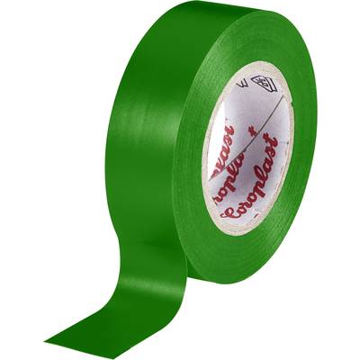 PVC elektromos szigetelő szalag (H x Sz) 10 m x 19 mm, zöld PVC 302 Coroplast, tartalom: 1 tekercs