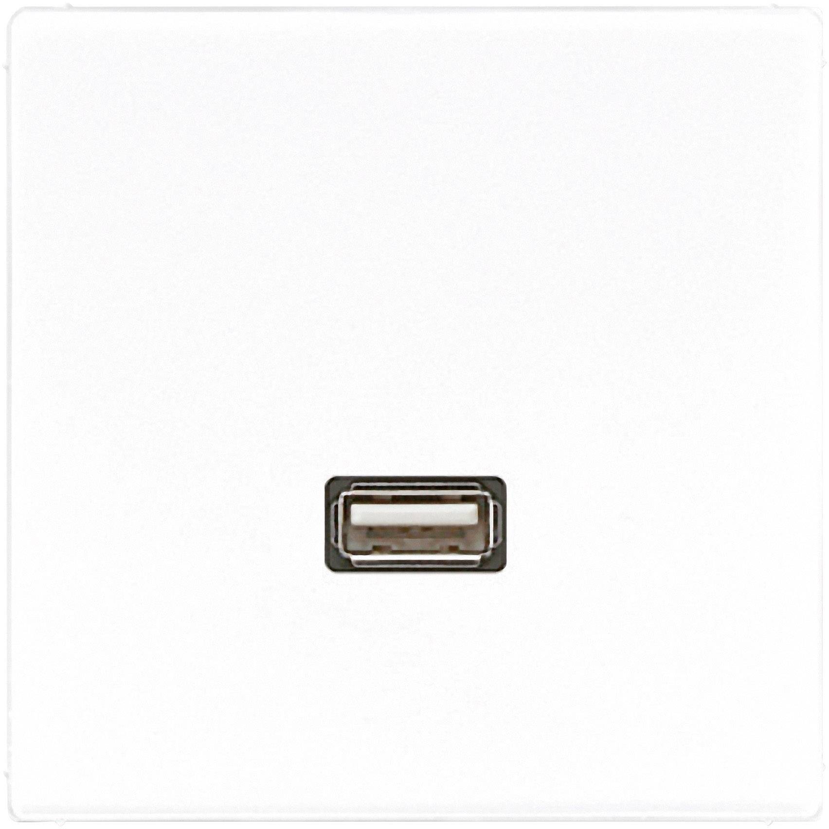 USB-csatlakozó egy fehér háttér közepén, készen arra, hogy eszközöket csatlakoztasson adatátvitelhez vagy áramellátáshoz.