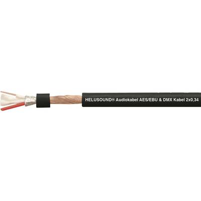 Audio vezeték, AES/EBU & DMX-Kabel 2 x 0,34 mm² Fekete méteráru Helukabel