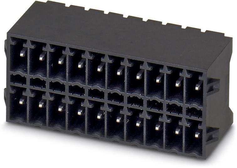 Fekete, négyszögletes elektronikai csatlakozó 24 tűvel, amelyet gyakran használnak számítógépek tápellátásának csatlakoztatásához.
