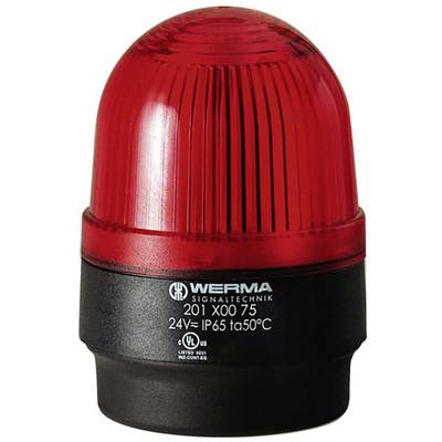 Villanófény 230 V/AC, vörös, Werma Signaltechnik 202.100.68
