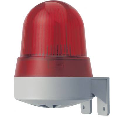 Kombi jelzőfény szirénával 24 V 92 dB, piros, Werma Signaltechnik 423.110.75