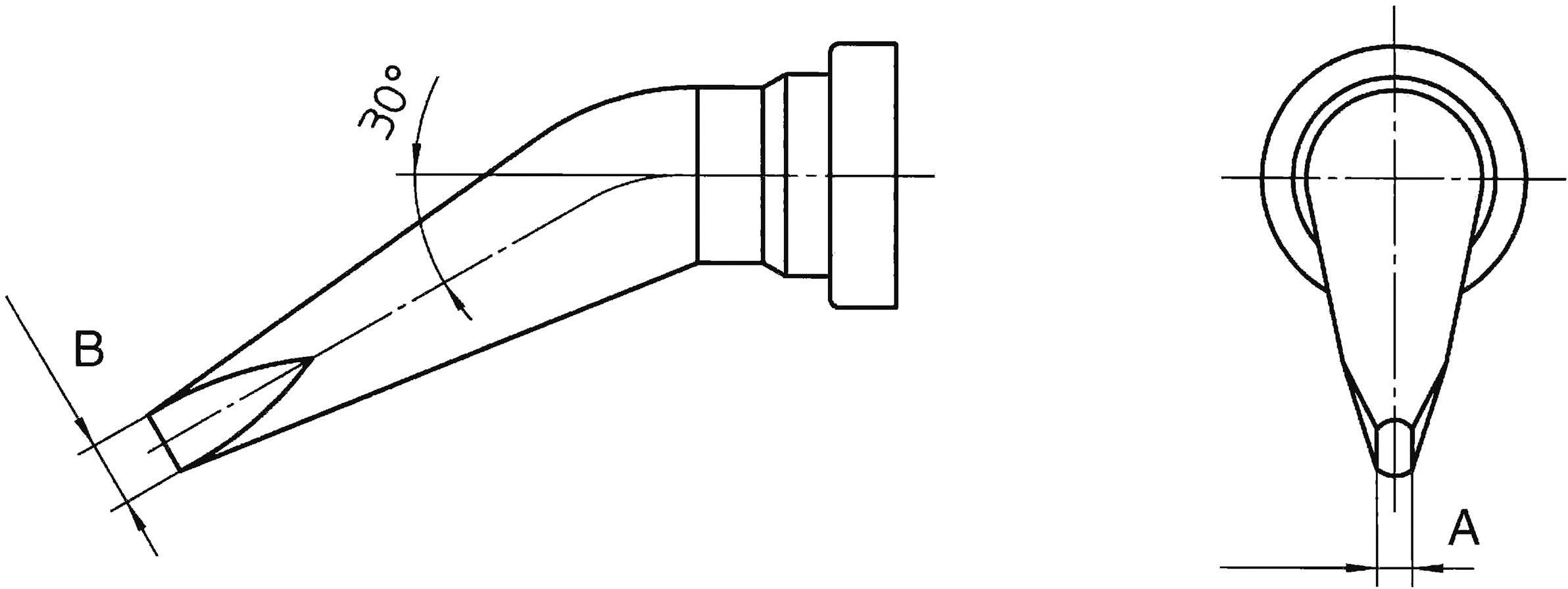Weller LT-ALX hajlított, kétoldalt csapott, véső formájú pákahegy, forrasztóhegy 1.6 mm