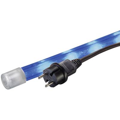LED-es fénytömlő, fénykábel, fénykígyó, 13 mm x 6 m, kék, 230V IP44, Basetech