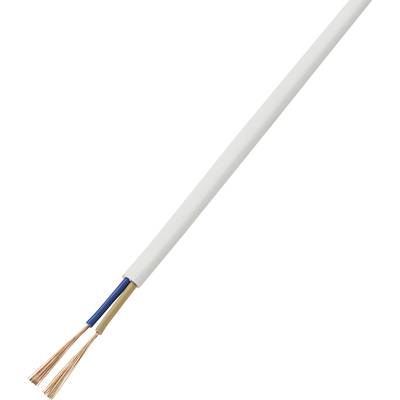 PVC ikervezeték, 2 x 0.75 mm², fehér, 20 m, tekercsben, H05VVH2-F/CCA