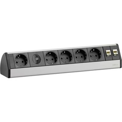 EVOline 93002983 Elosztó kapcsolóval Fekete, Ezüst Védőérintkezős 1 db
