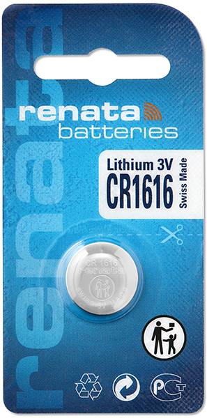 Renata Gombelem CR 1616 3 V 1 db 50 mAh Lítium