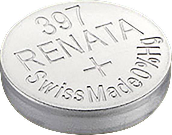 397 gombelem, ezüstoxid, 1,55V, 32 mAh, Renata SR726SW, SR59, SR726, V397, D397, 607, N, 280-28, SB-AL, RW311