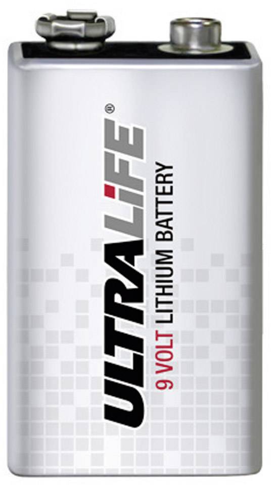 9V-os elem, lítium, 9V, 1200 mAh, Ultralife High Energy 6LR61, 6LR21, 6AM6, 6LP3146, MN1604, A1604, E Block, LR22
