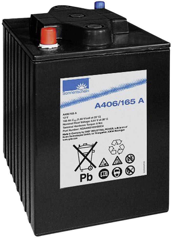 Ólomakku 6 V 165 Ah GNB Sonnenschein A406/165 A NGA4060165HS0CA Ólom-zselés 192 x 275 x 246 mm Karbantartásmentes