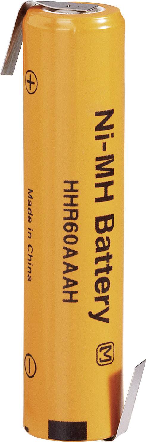 1.2 V 500 mAh (Ø x Ma) 10.5 mm x 44.5 mm