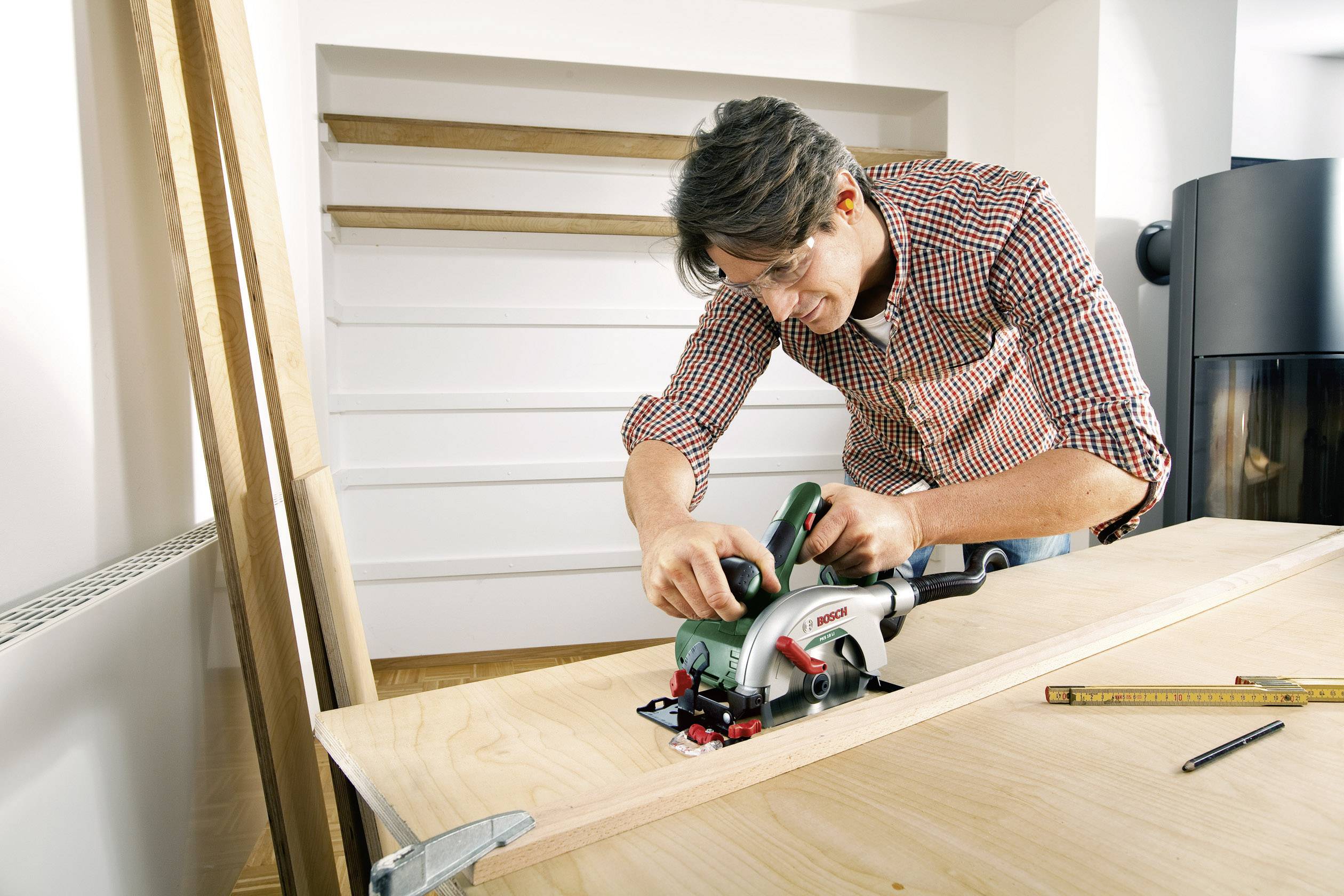 Bosch Home and Garden PKS 18 LI (Baretool) Akkus kézi körfűrész Vágási mélység max. (90°) 48 mm B osztályos áru (sérült/-5