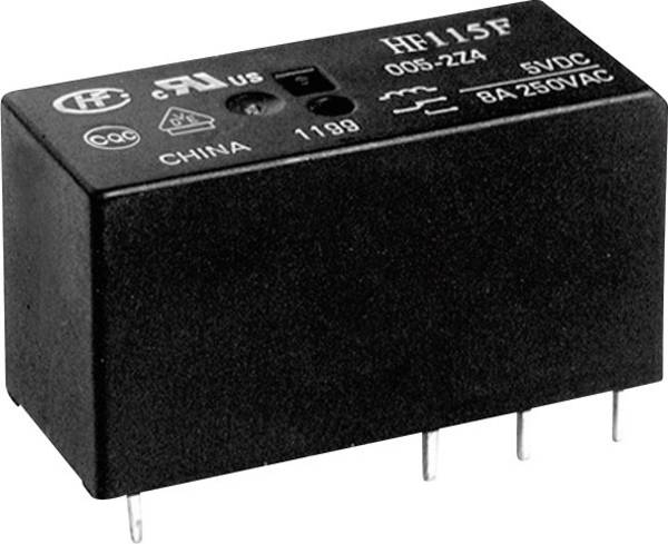 Hongfa HF115F/024-2ZS4A(610) Nyák relé 24 V/DC 8 A 2 váltó 1 db