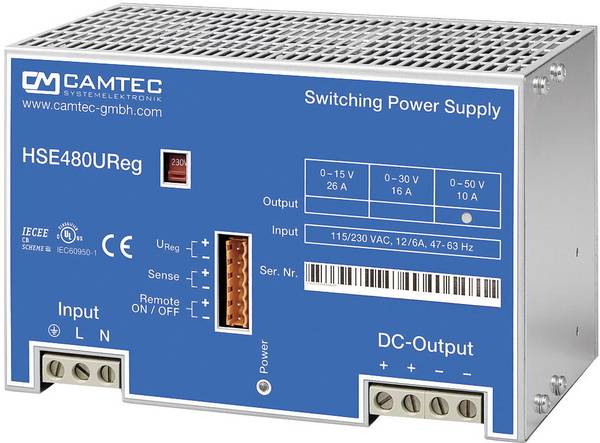Camtec HSEUreg04801.30T Labortápegység, szabályozható  0 - 30 V/DC 16 A 480 W   Kimenetek száma 1 x