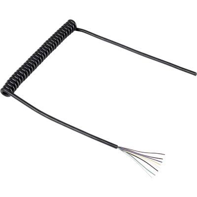 Spirálkábel 8 x 0.12 mm², 218/640 mm, Tru Components