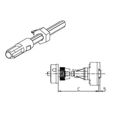 Sälzer Fém tengelyhosszabbítás elválasztó kapcsolóhoz AVA8-065 Alkalmas H200: 155 - 173 mm / H400: 165 - 183 mm