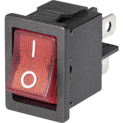 Mini billenőkapcsoló, 1 x BE, világító