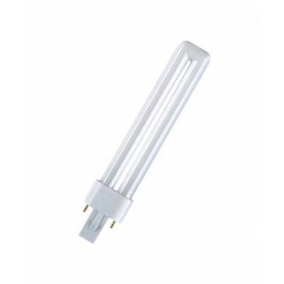 Kompakt fénycső, energiatakarékos fényforrás, 11 W, G23, hidegfehér, cső forma, Osram DULUX S 2 Pin