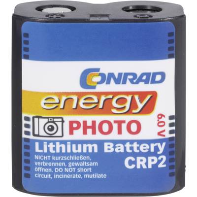 CR-P2 fotóelem, lítium, 6V 1400 mAh, Conrad Energy EL223AP, K223LA, RLP2, EL223APBP, DL223A, 5024LC, VL223, CR223A-0