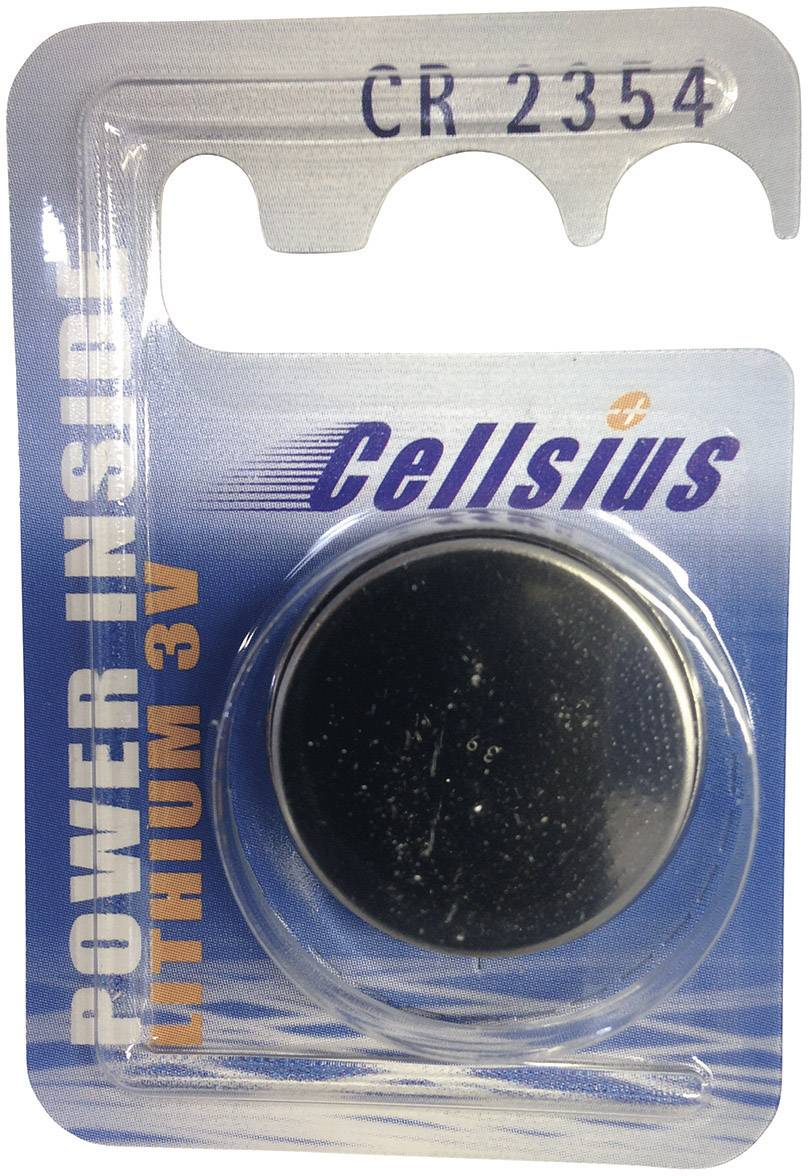 CR2354 lítium gombelem, 3 V, 560 mA, Cellsius BR2354, DL2354, ECR2354, KCR2354, KL2354, KECR2354, LM2354-5