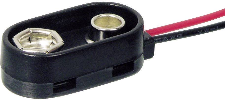 Elemklipsz 9V-os elemhez, fröccsenő víz ellen védettt, 26 x 13 x 8 mm, Beltrona 9V-I-Clip-S