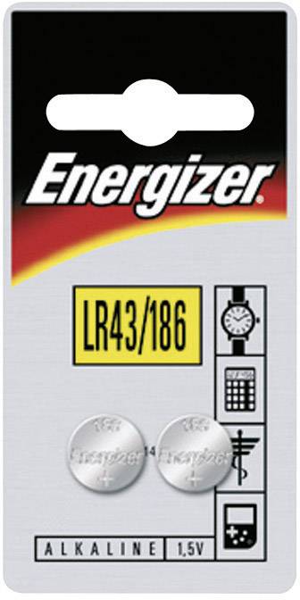 Energizer LR43-as gombelem készlet 2db 1.5 V AG12, V12GA, G12A, 12GA, PX86A, LR1131, 186, GP186, KA86, L1142, L1142, A86-2