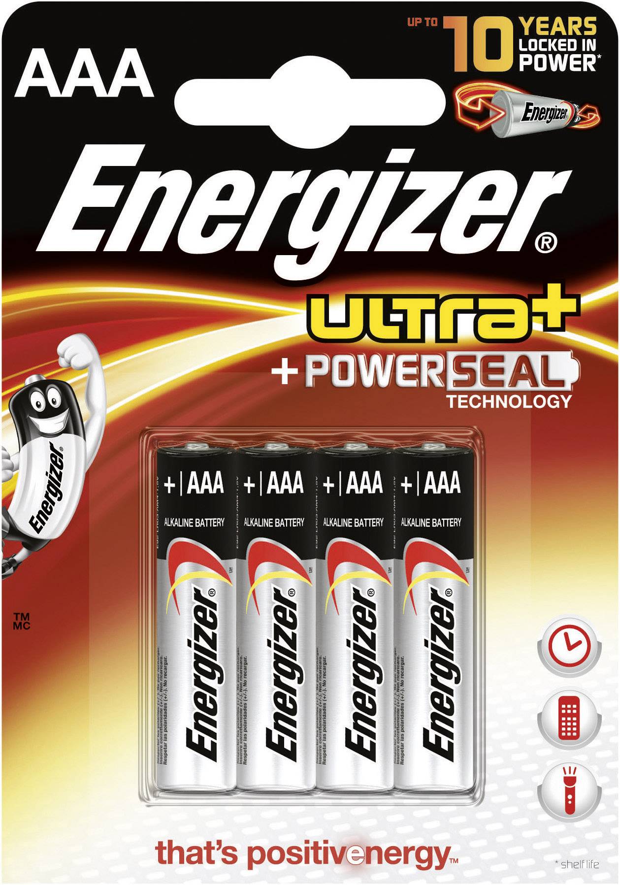 Energizer Ultra+ alkáli mikroceuza elemkészlet 4db-os szett 1.5 V LR03, AAA, LR3, AM4M8A, AM4, S, MN2400, 824, E92, LR03-2
