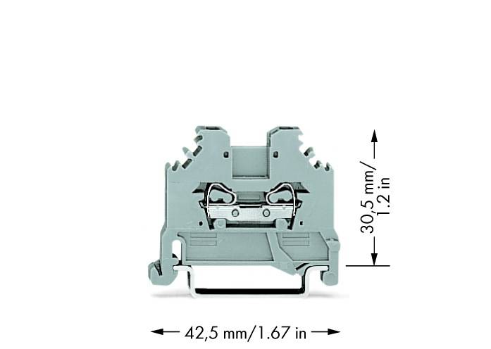 WAGO 279-101 Átmenő kapocs 4 mm Rugó Kiosztás: L Szürke 100 db csomag