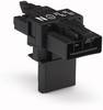 Hálózati T elosztó, 1 x dugó – 2 x alj, pólusszám: 4, fehér, WAGO 890-677, 25 db
