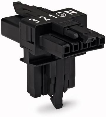 Egy fekete csatlakozó, amelynek tetején a '3 2 1 N' felirat látható, és több csatlakozó érintkezővel rendelkezik, valószínűleg elektronikai csatlakozásokhoz.