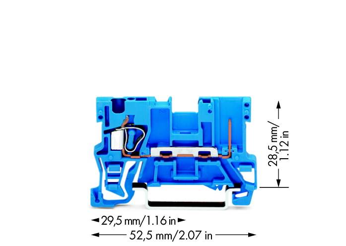 WAGO 769-176/000-006 Bázis csipesz 5 mm Rugó Kiosztás: N Kék 100 db csomag