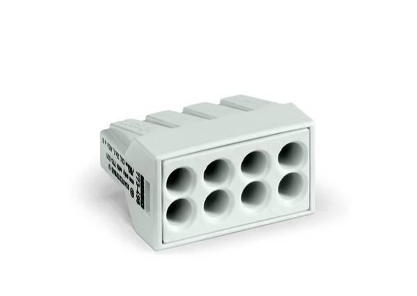 WAGO 773-498  Aljzatkapocs hajlékony: -  merev: 0.75-2.5 mm² Pólusszám: 8 500 db Élénk szürke