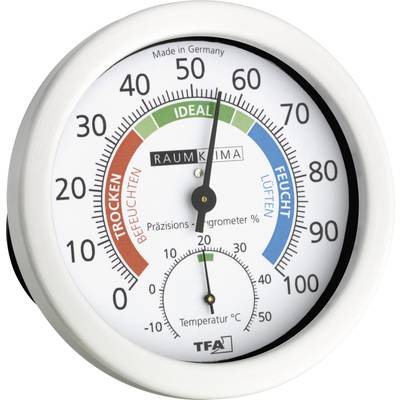 Analóg hőmérő és páratartalom mérő, Ø120 mm TFA 45.2028